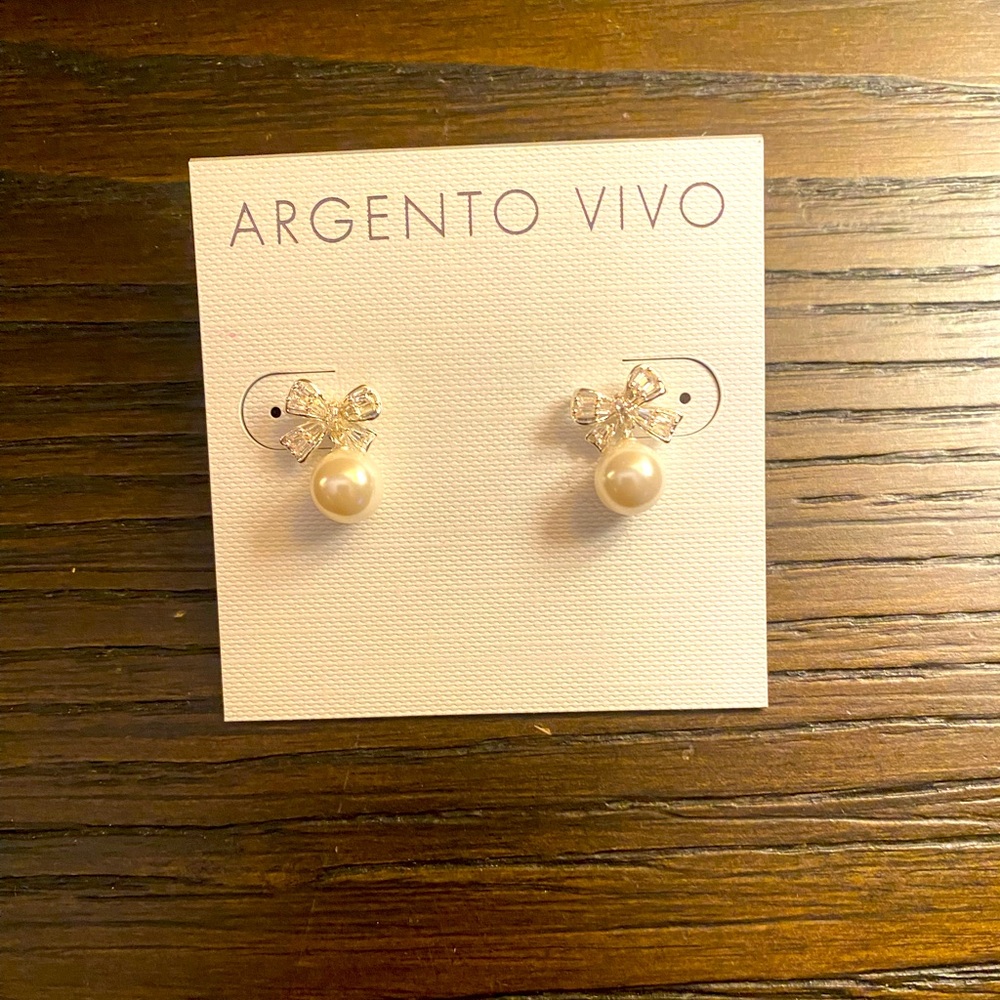 NEW Argento Vivo bow earrings